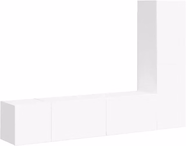 Set di Mobili Porta TV 3 pz | Armadietto TV | Mobile Porta TV Bianco in Legno Multistrato