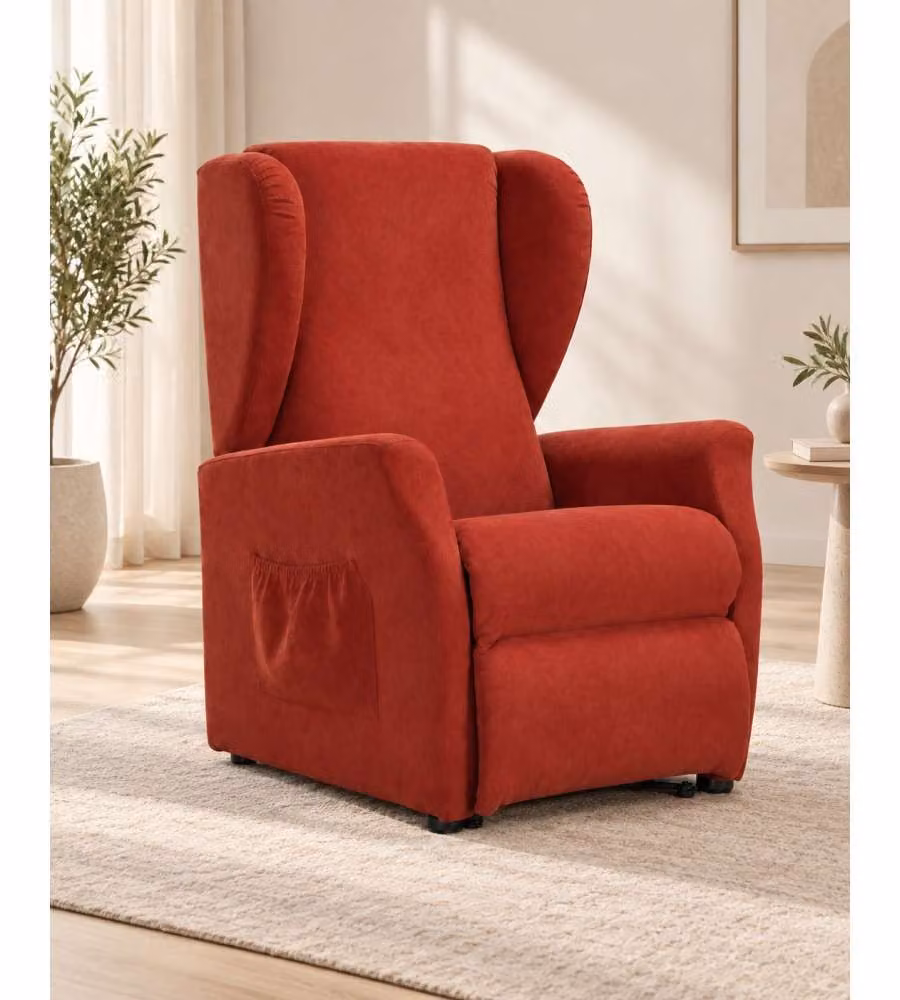 Domo Mea Poltrona Viki Reclinabile Rossa - Funzione Lift e Relax