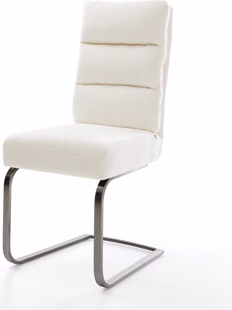 DELIFE sedia a sbalzo Pela-Flex Bouclé Soft Beige sedia a sbalzo anima tascabile in grafite piatta