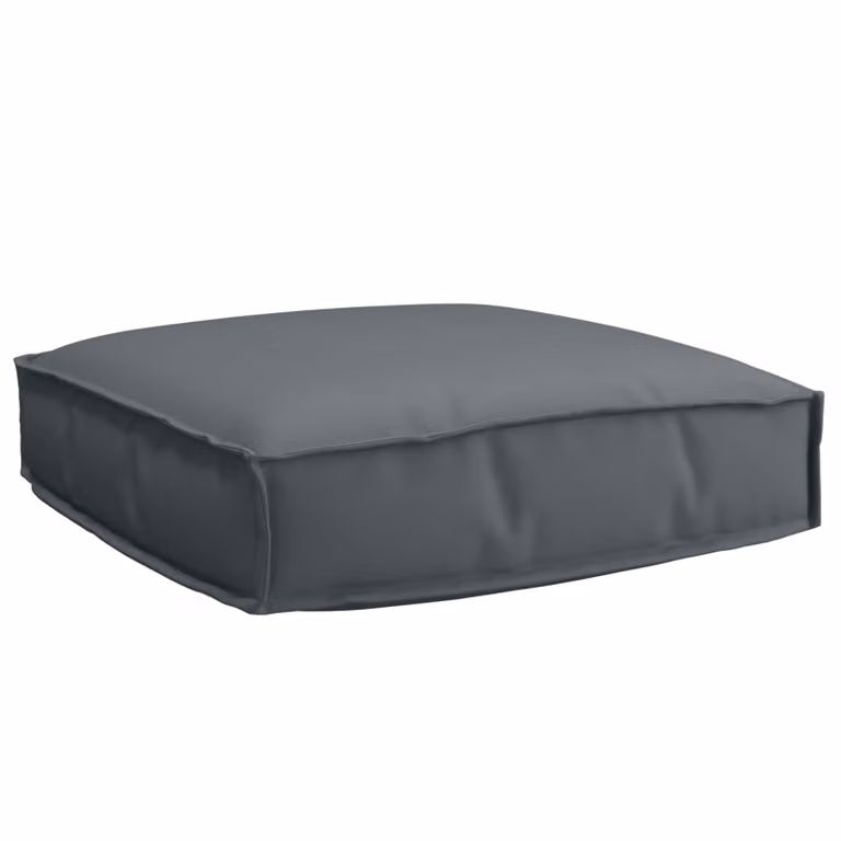 Cuscino quadrato vidaXL in tessuto Oxford idrorepellente antracite L 60 x P 60 x H 12 cm