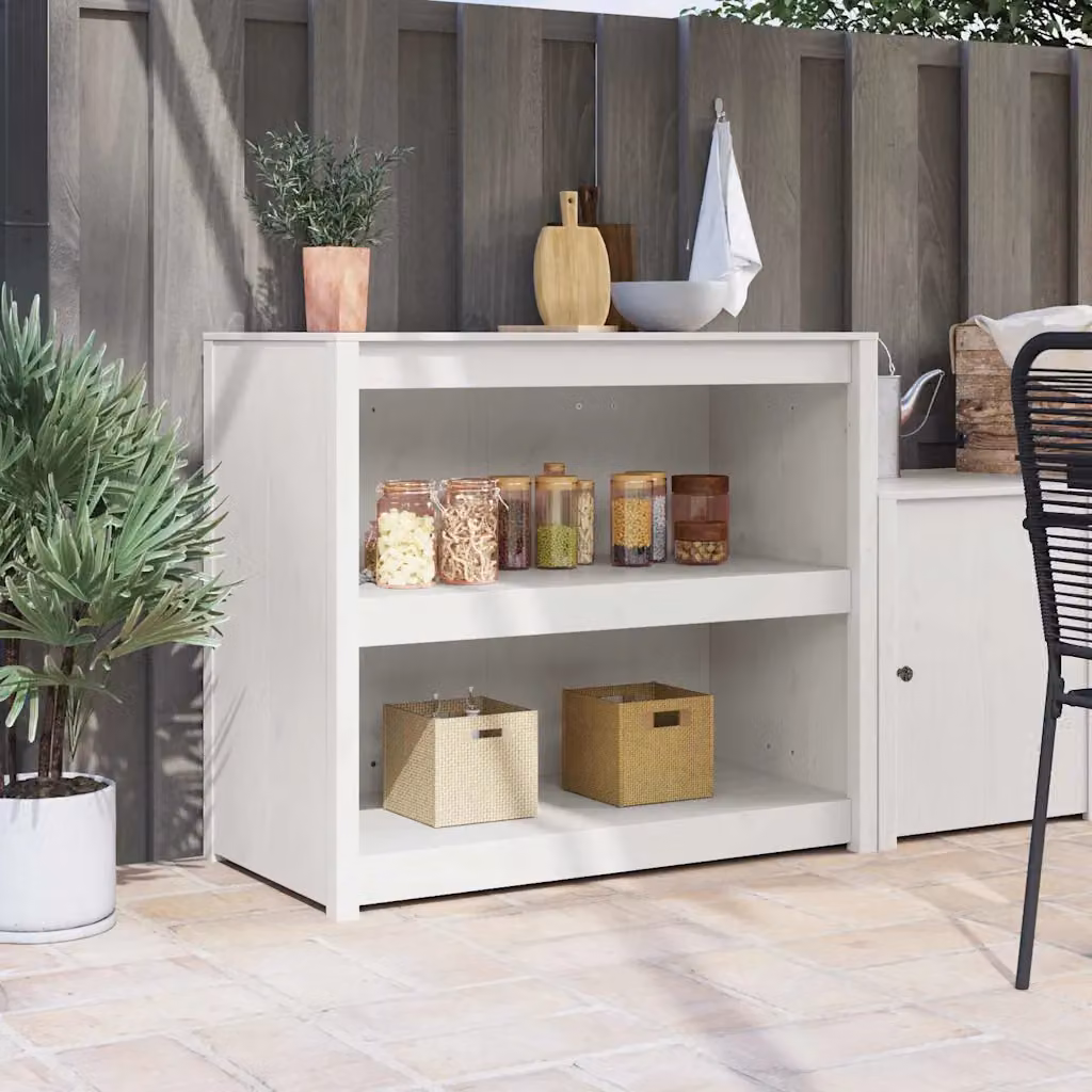 Mobile da cucina vidaXL MEPPEL Bianco in Pino massello L: 106 cm, P: 55 cm, H: 92 cm – 1