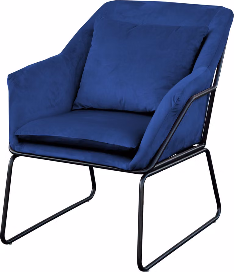 SVITA JOSIE poltrona velluto blu TV poltrona reclinabile