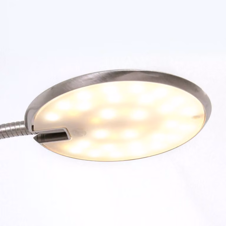 Steinhauer Lampada da tavolo a LED Zenith, dimmerabile, Alluminio / Grigio / Zincato, Soggiorno / Sala da pranzo, Metallo, Moderno, Lampada da tavolo LED