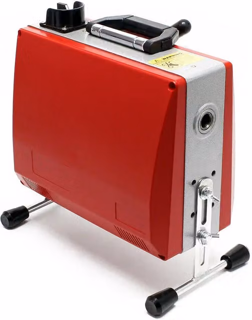 Scovolino elettrico per la pulizia degli scarichi in acciaio inossidabile rosso, 390 W, 6 spirali da 16 mm – 1