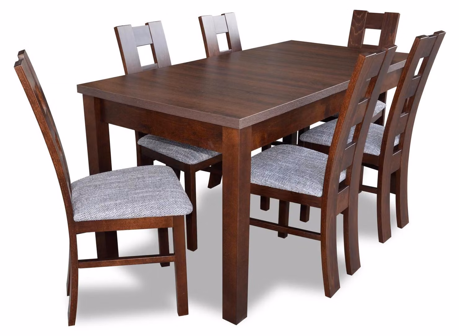Designer Möbel Holz Tisch Sitz Ess Zimmer 6x Stühle 7tlg. Set Garnitur Echtholz