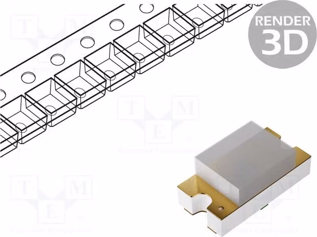 2 LED SMD verdi, angolo di emissione 170°, 45÷145 mcd, dimensioni 1,6x0,8x0,6 mm (0603), tensione 3,4÷3,9 V, corrente 20 mA, modello Q-C191. Diodi LED