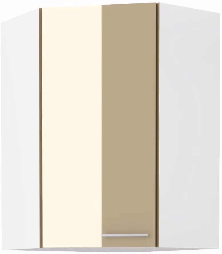 Mobile alto angolare LAJLA - 60x60 cm, cappuccino / bianco