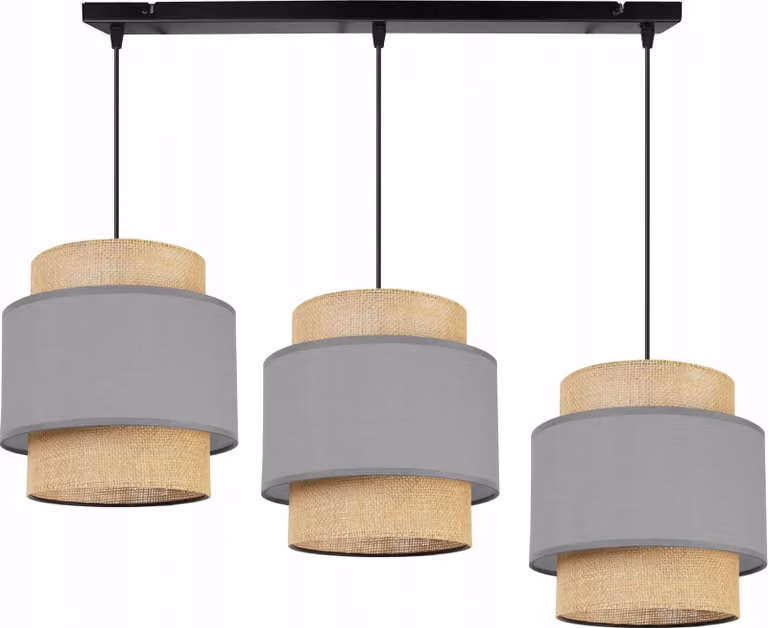 Lampada a sospensione, lampadario da soffitto, paralume, Boho Juta