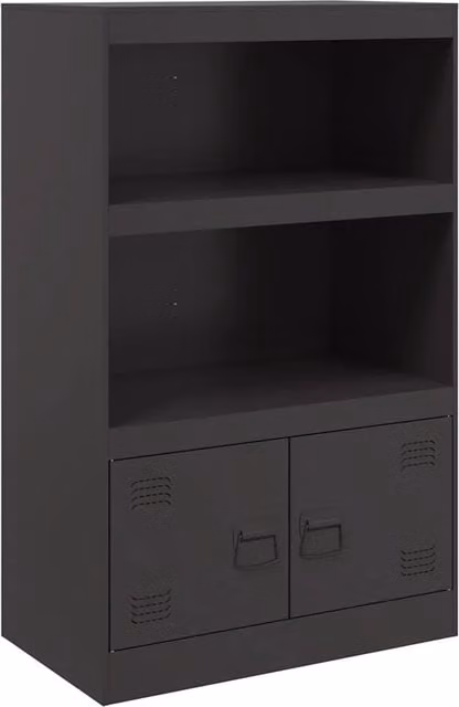 Credenza | Madia | Buffet da pranzo | Armadio da pranzo Nera 67x39x107 cm in Acciaio