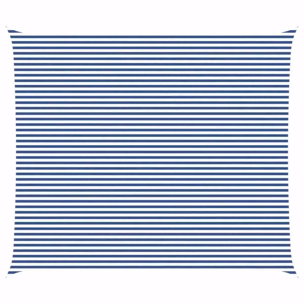 Vela ombreggiante rettangolare vidaXL in poliestere Blu e Bianco L: 7 m, P: 6 m