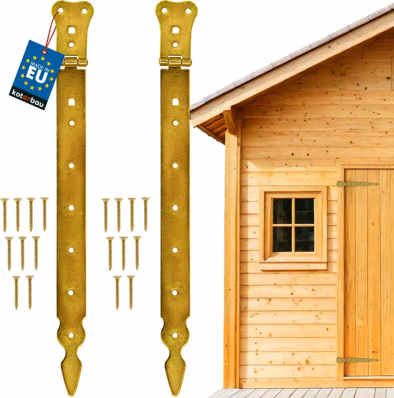 KOTARBAU® set di 2 cerniere 400 mm cerniere per porte in acciaio zincato cerniere per porte dorate cerniere per cancelli da giardino pieghevoli cerniera per persiane cerniere per porte cerniere per cancelli da giardino cerniere a croce cerniere per cancel