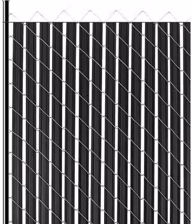 Listelli per la riservatezza VEVOR in plastica HDPE con bloccaggio inferiore e ali per recinzione a maglie catena, colore nero, Altezza: 235 cm
