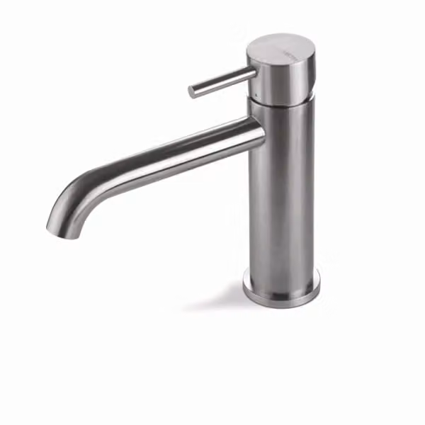 Miscelatore lavabo senza scarico acciaio inox Vema TIBER STEEL V17011 - Satinato