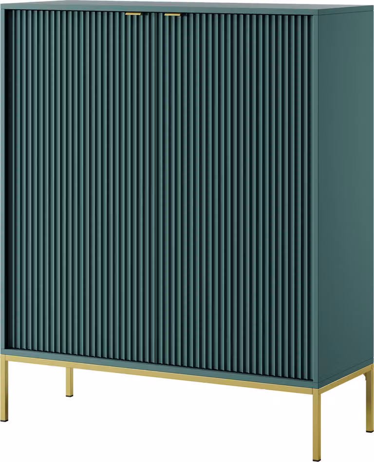 Cassettiera: 2 ante, Labrador, oro, 104 x 125 x 39 cm, maniglie oro