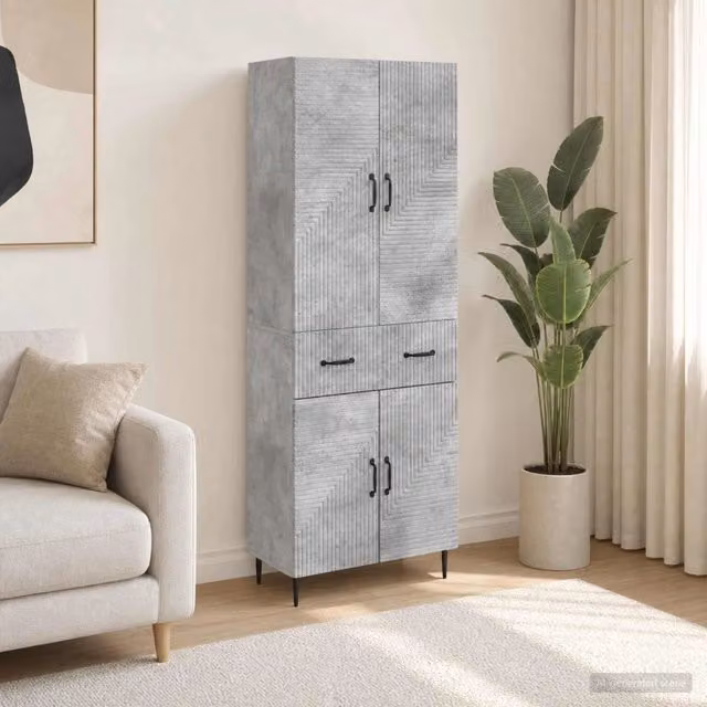 Set di armadi 2 pz Grigio Cemento Legno ingegnerizzato 3416667