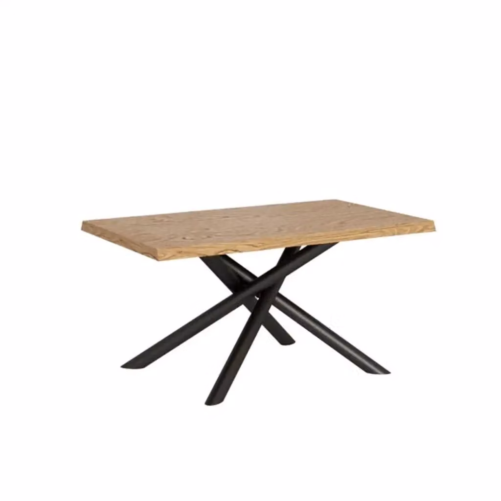 Tavolo fisso rettangolare Itamoby in rovere e metallo, L: 140 cm, P: 90 cm, H: 75 cm, colore rovere e antracite – 2