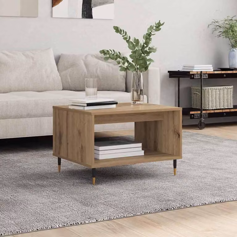 Maison Exclusive - Tavolino Artisan in rovere 60 x 50 x 40 cm Materiale ligneo