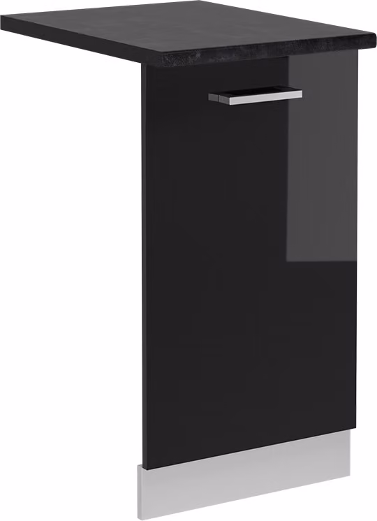 Pannello frontale della lavastoviglie Vicco R-Line Nero lucido 45 cm , PL Antracite, Model 54955