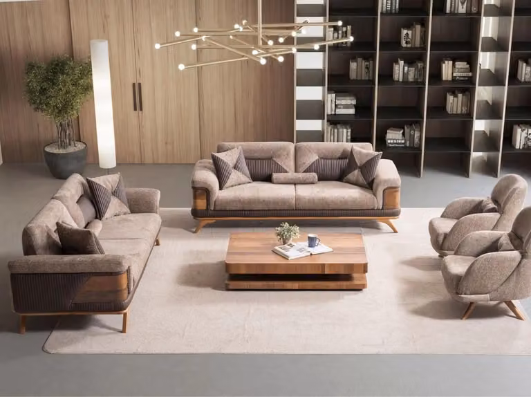Wohnzimmer Set 3+3+1 – Eleganz und Komfort für Ihr stilvolles Zuhause.