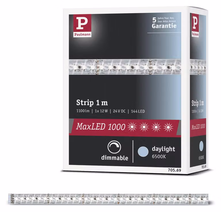 Paulmann MaxLED 1000, striscia LED, luce bianca diurna, estensione