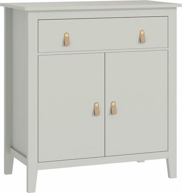 Buffet HOMCOM per soggiorno con cassetto e doppia anta, ripiano regolabile, verde chiaro, L 80 x P 40 x H 90 cm