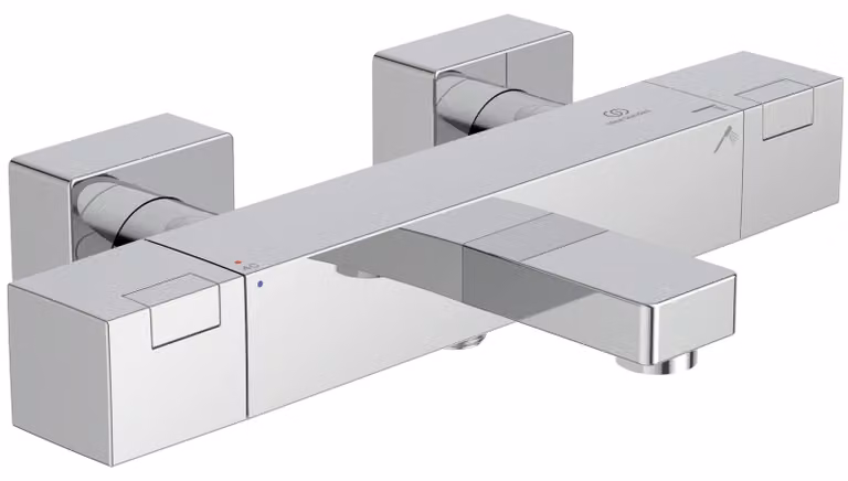 Termostato da parete, finitura cromata, dimensioni 313x176x65 mm, montaggio a parete