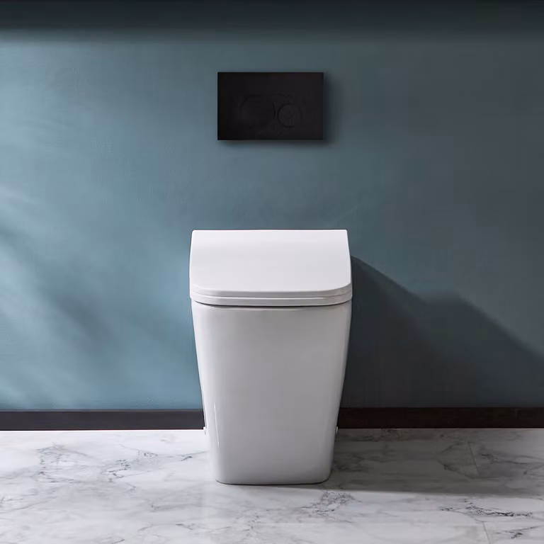 Sanitario Bagno WC a Terra con Copriwater 350 x 510mm - Sandford