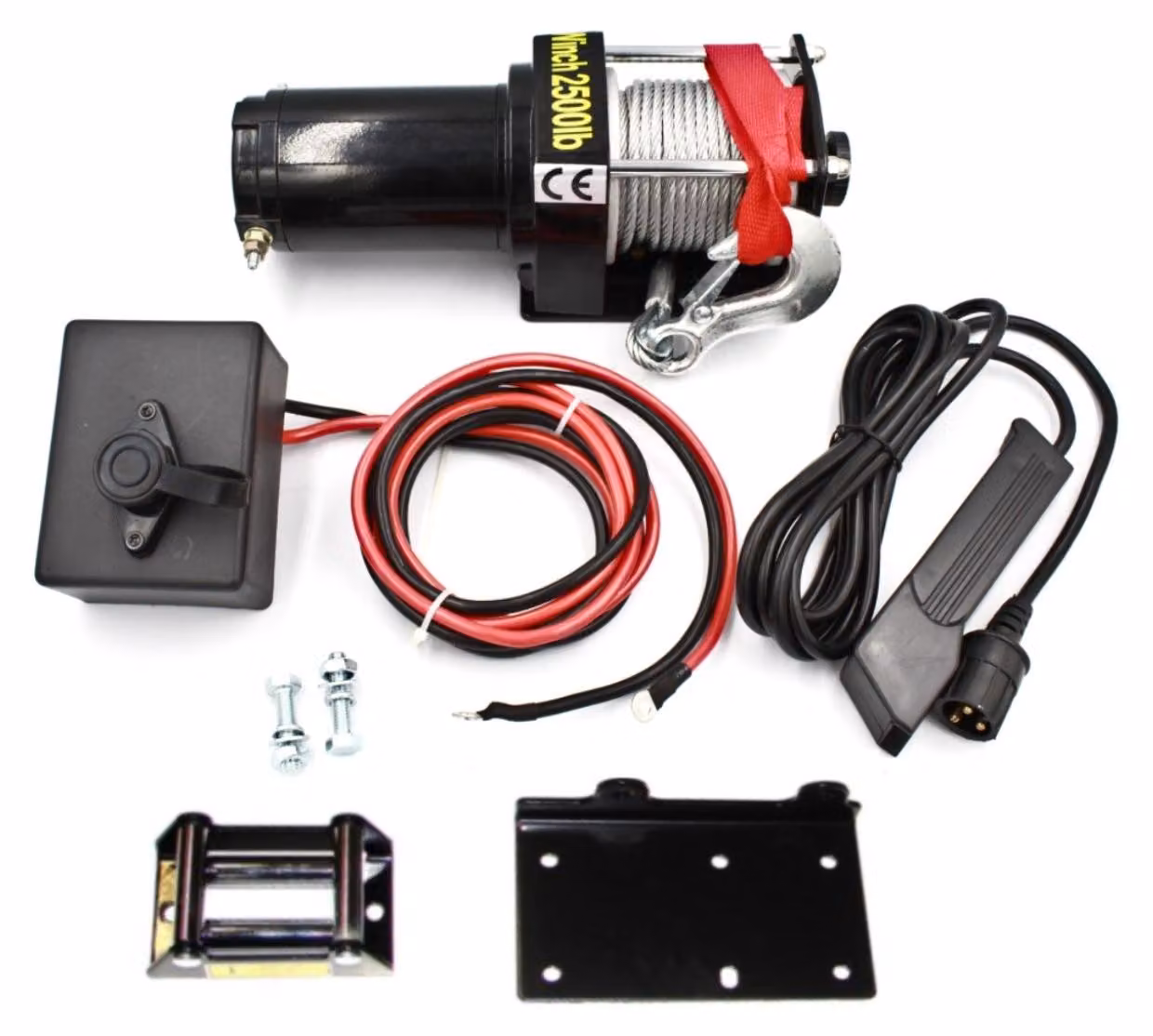 Verricello POWER FORCE da 2500 libbre (1135 kg) per quad/ATV, inclusa la piastra di montaggio, 12V