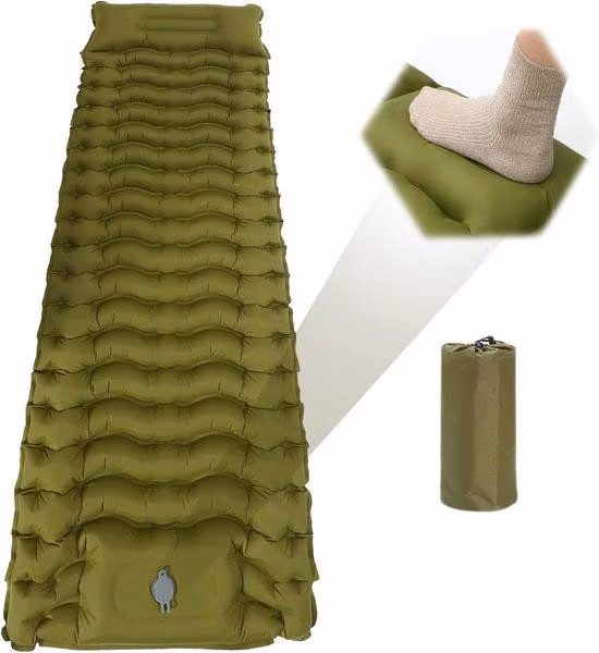Letto gonfiabile automatico - sacco a pelo resistente alla pressione e impermeabile - materasso gonfiabile compatto e facile da trasportare per le avventure all'aria aperta - colore mimetico
