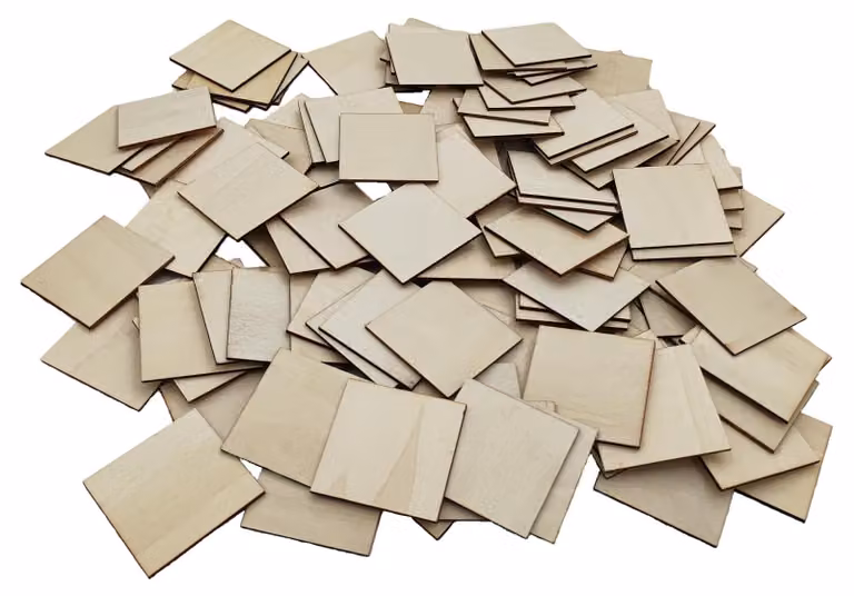 Pannelli multistrato, confezione da 120 pezzi - Pannelli di legno non rifiniti, ideali per lavori di bricolage