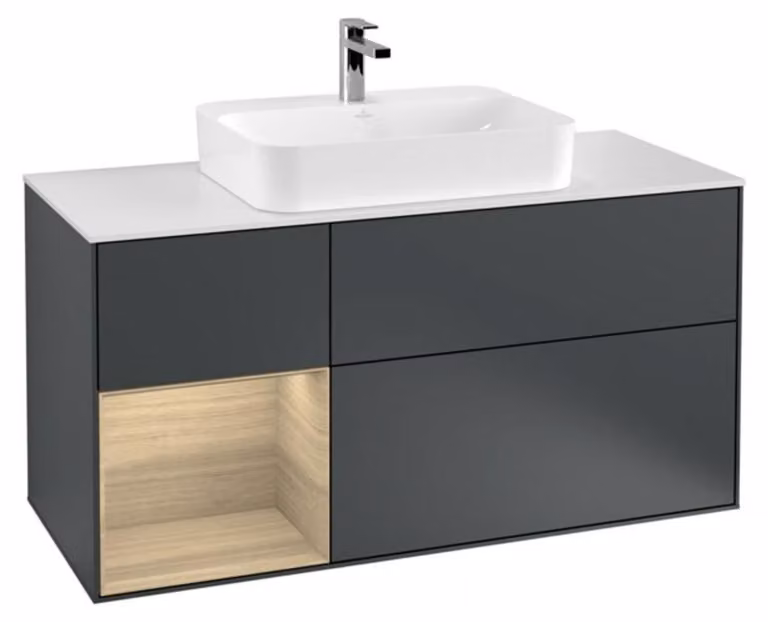 Mobiletto V&B Finion 120 cm, Pl w m, Rg l Oa ven, md bl. m Lac