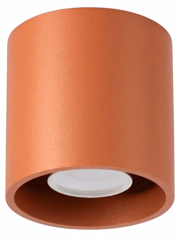 Plafoniera ORBIS 1 ocra rossa 1xGU10 10W alluminio 10x10x10cm Sollux Lighting