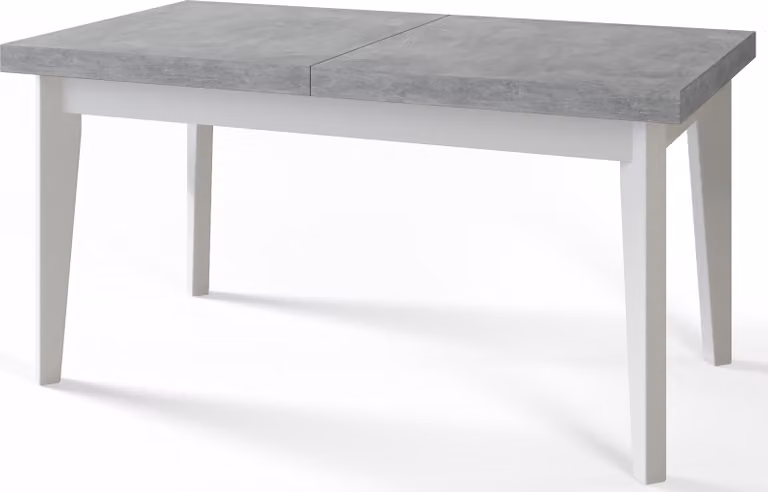 Tavolo da pranzo 120 cm / 160 cm, Tavolo allungabile, Tavolo da cucina, Tavolo da pranzo, Tavolo da soggiorno, Tavolo da camera, Tavolo moderno, Tavolo da soppalco, Gambe bianche, Scandinavo, 120x80, Helles atelier
