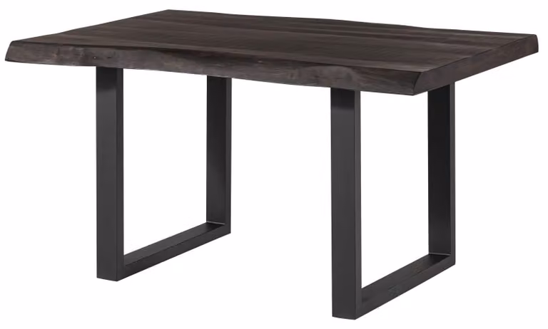 MASSIVMOEBEL24 | FREEFORM 5 tavolo da pranzo in legno di mango - verniciato grigio / gambe in ferro U antracite matt 160x90
