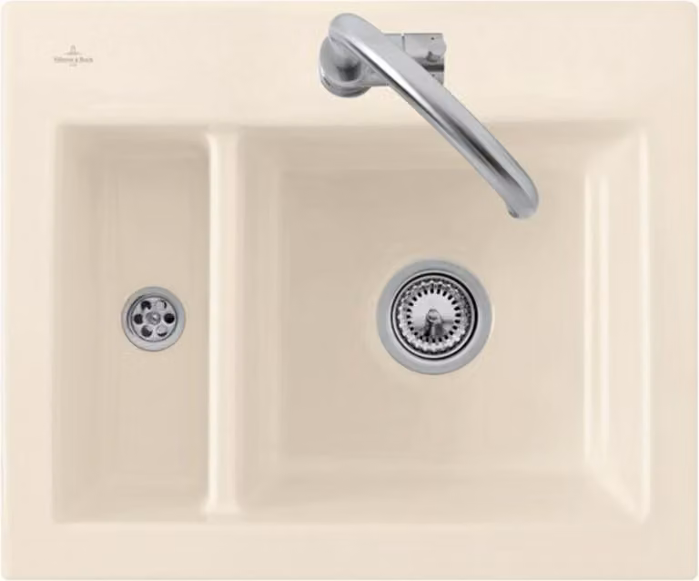 V&B Spüle Subway 60 XM Spülbecken, pietra bianca CeramicPlus