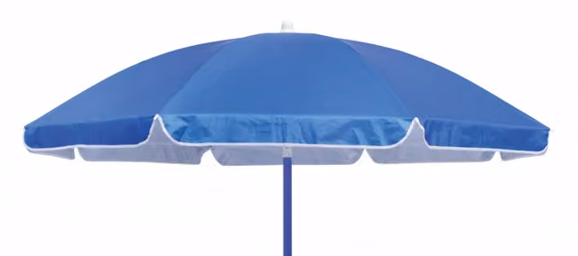 Set di 10 ombrelloni Moia in nylon con tubo colorato, assortimento di colori blu, rosso, giallo e verde