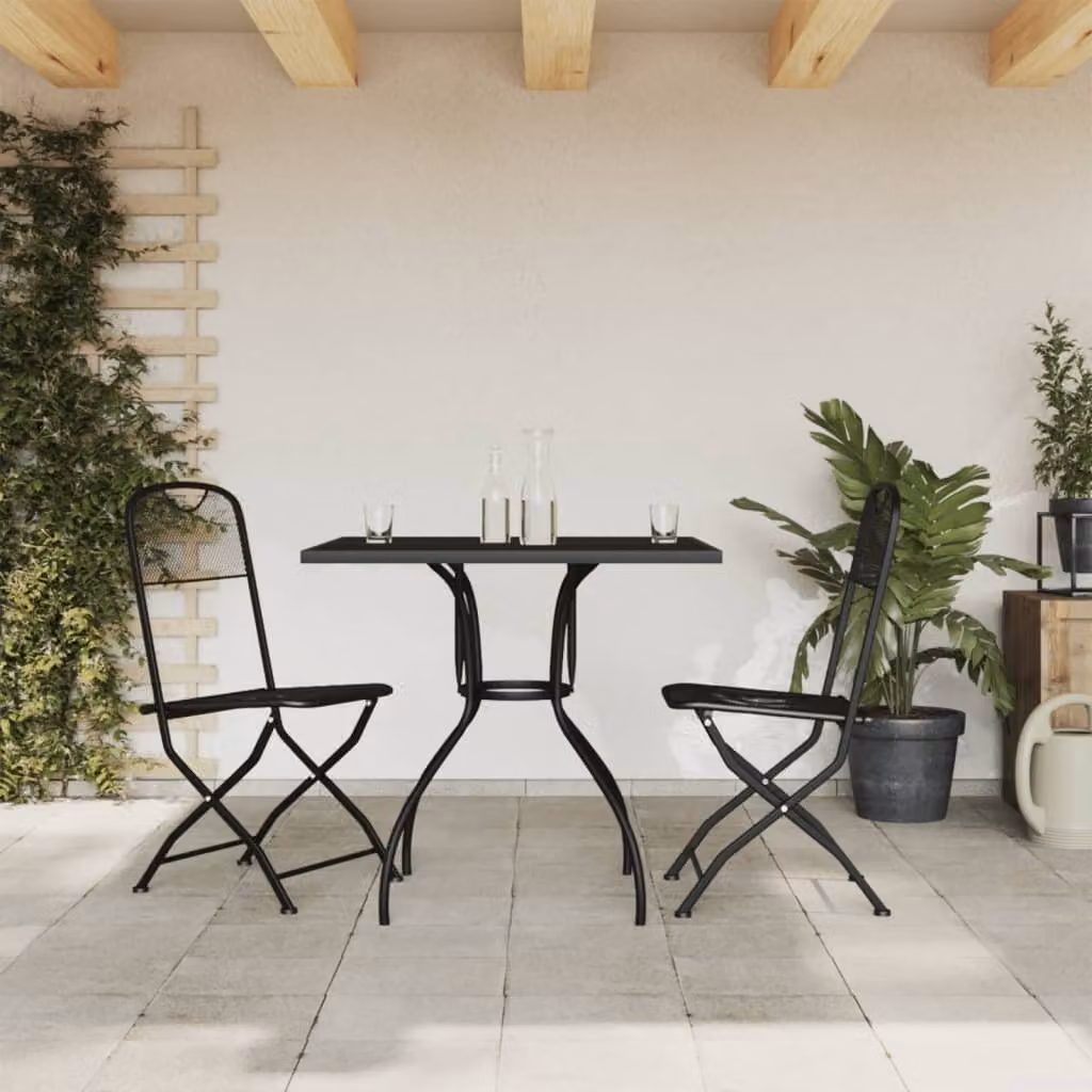 Maison Exclusive - Set da giardino da 3 pezzi, antracite, con struttura a griglia