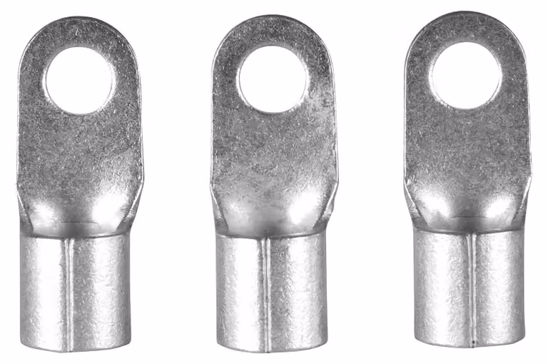 Connettori a crimpare, 10 pezzi, non isolati, M8, 50 mm², in rame stagnato, conformi alla norma DIN 46234