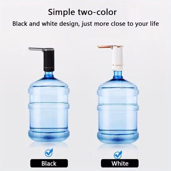 Pompa portatile per contenitori d'acqua, per secchi da 5 galloni (circa 19 litri), ricaricabile tramite USB, adatta al campeggio, 3 livelli di velocità, batteria da 1200 mAh, unità di erogazione dell'acqua leggera