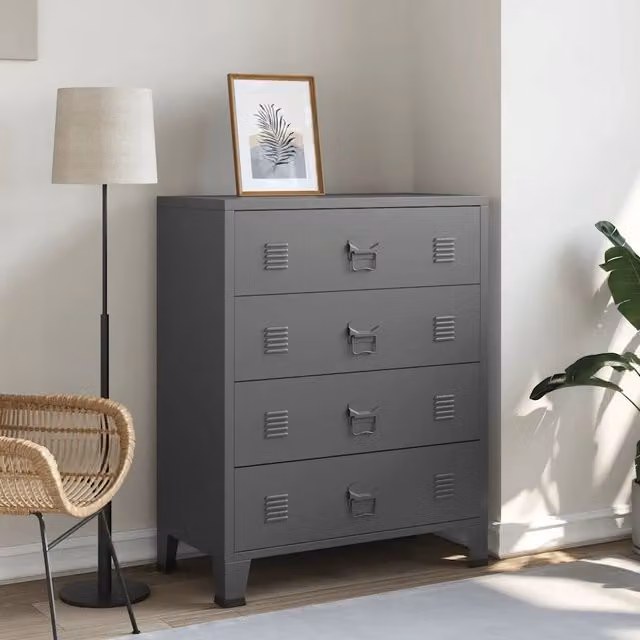 Cassettiera Industriale Antracite 78x40x93 cm in Metallo 339617