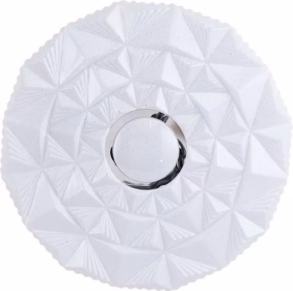 Plafond decorativo a soffitto per soggiorno camera da letto forme triangolari bianco rotondo Ø27cm colore neutro LED 12W KELMI Italux