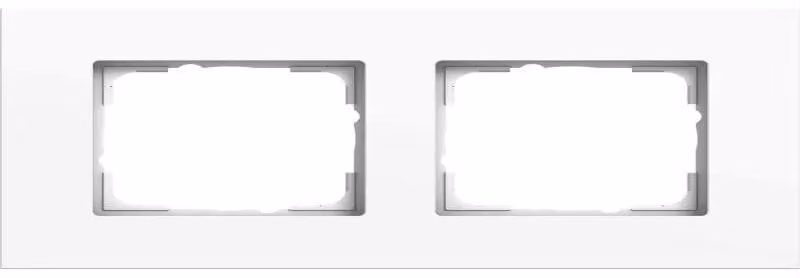 Cornice di copertura doppia in alluminio. Bianco puro (verniciata) - Cornice doppia bianca 0212403