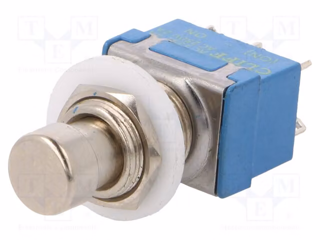 1 interruttore a pulsante, corrente 1A/250VAC, posizione OFF-(ON), modello FC7105, marca Stard