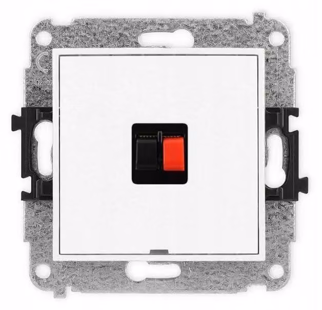 Karlik ICON, presa per altoparlanti, singola, bianca, modello IGGBO-1