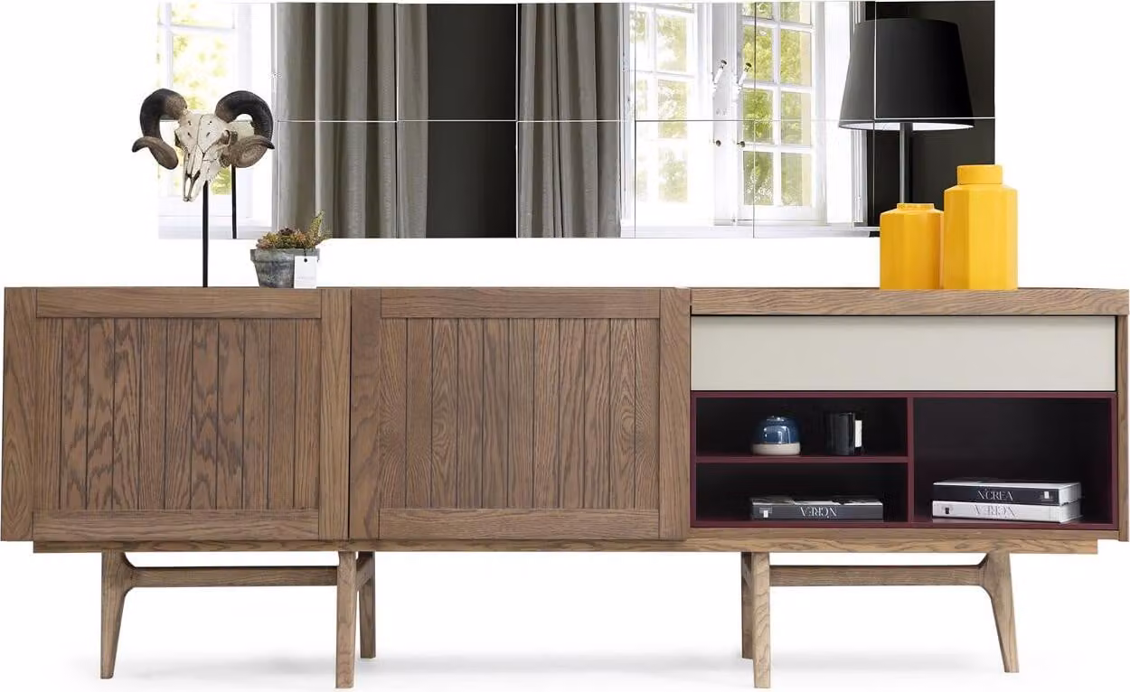 Sideboard Kommode Anrichte Holz Modern Braun Wohnzimmer Kommoden