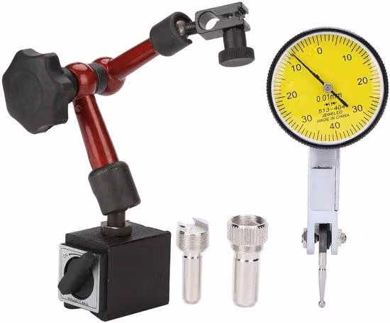 Misuratore di leva con base magnetica - Misurazioni precise - 530g (leggero) - Risoluzione di 0,01 mm - Campo di misura da 0 a 0,8 mm
