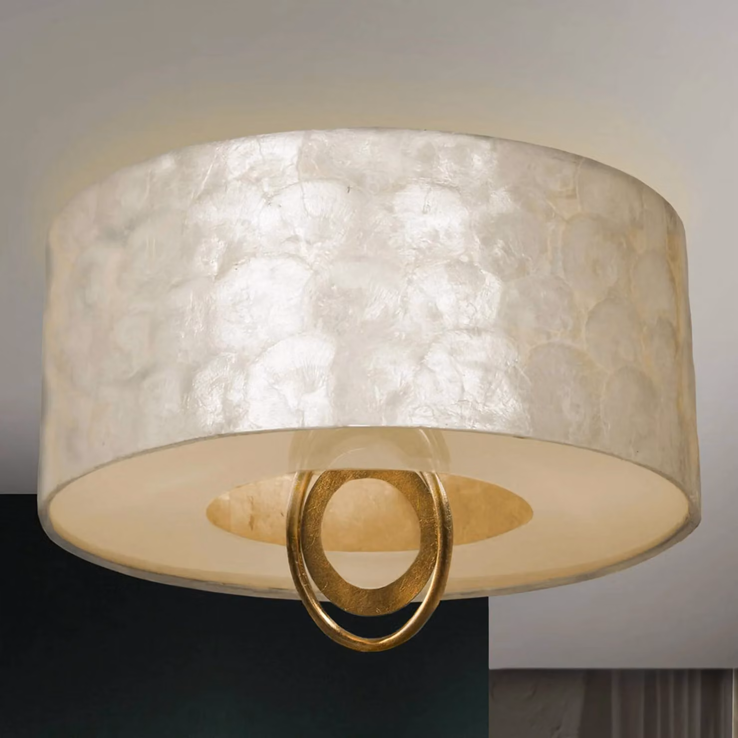 Schuller Valencia Plafoniera a LED Edén, Crema / Ambra, Soggiorno / Sala da pranzo, Metallo, Plafoniera LED