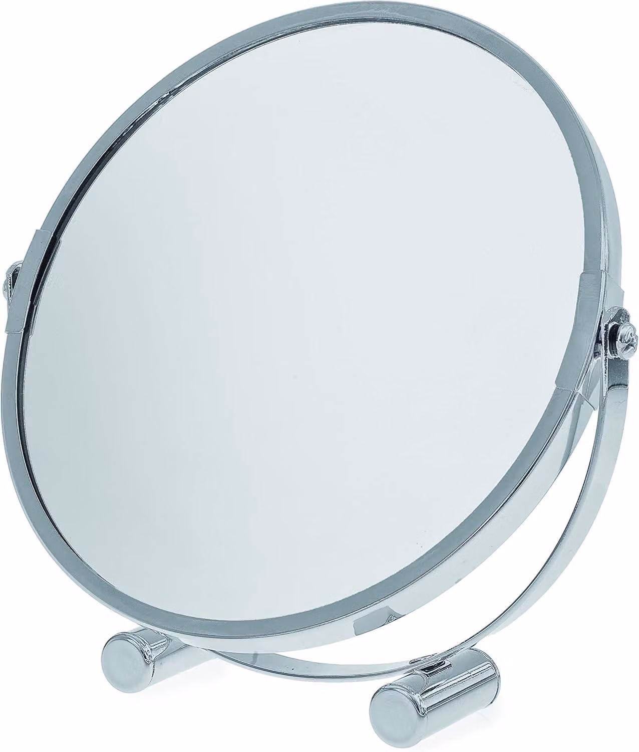 Specchio da trucco e da rasatura, piccolo, girevole, autoportante, per uso cosmetico