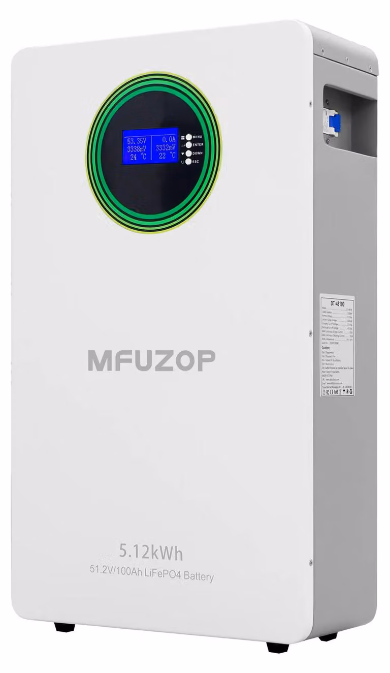 Batterie LiFePO4 - Sistema di accumulo solare - 5,12 kWh - 100 Ah - 48 V - Protezione BMS - UL - Interfacce RS232, RS485, CAN