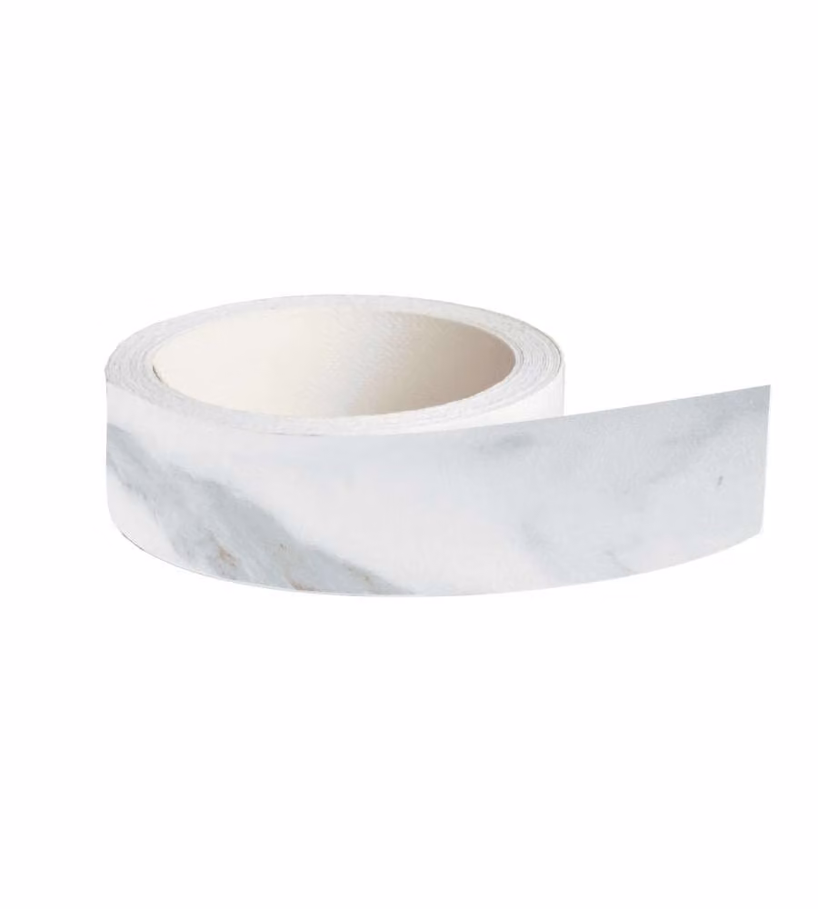 Bordo preincollato marmo bianco venato 44x5000 mm per top cucina